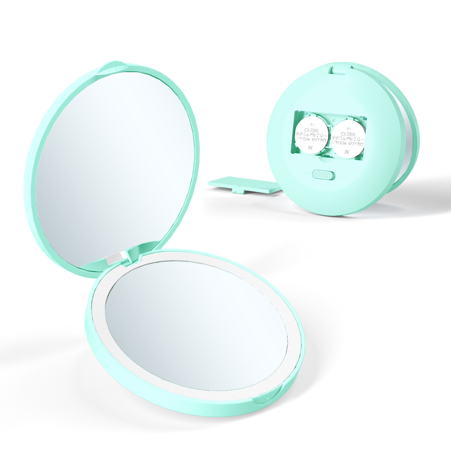 Led Lighted Travel Makeup Mirror 2X Magnification Compacts Item No#10108 - Image 7