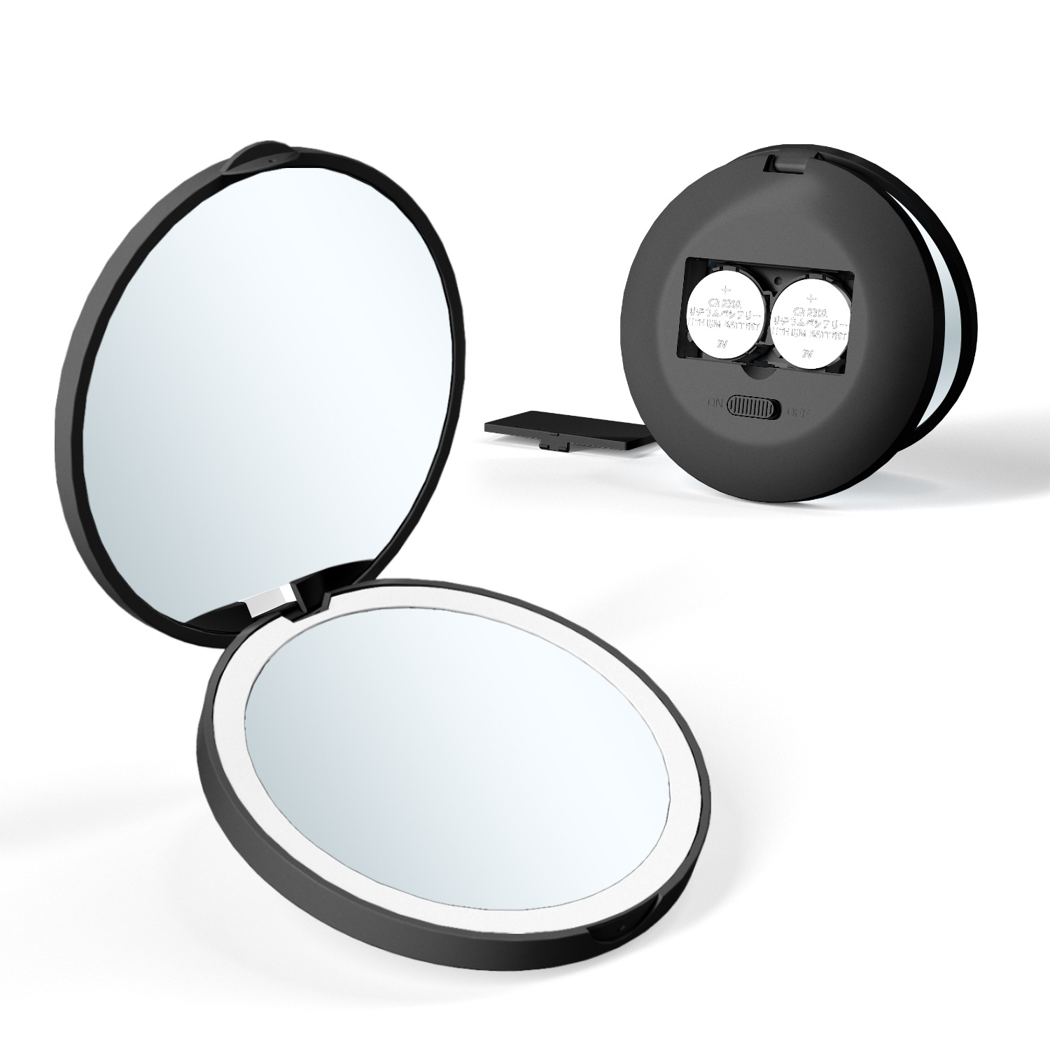 Led Lighted Travel Makeup Mirror 2X Magnification Compacts Item No#10108 - Image 6