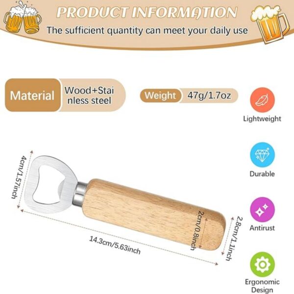 Wood Wine Bottle Opener Item No#10367 - Image 2