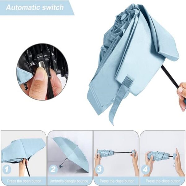 Cloudia Small Mini Umbrella With Case Item No#10389 - Image 4