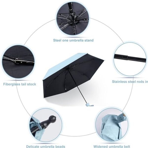 Cloudia Small Mini Umbrella With Case Item No#10389 - Image 5