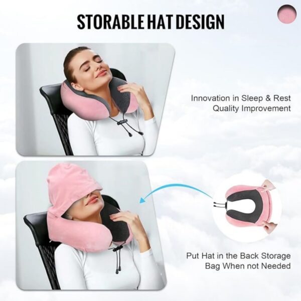 Neck Pillow For Travel With Hood Item No#10427 - Image 3