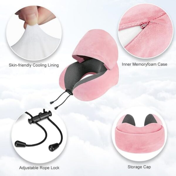 Neck Pillow For Travel With Hood Item No#10427 - Image 5