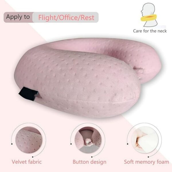 Pink Comfortable U Shape Memory Foam Pillows Item No#10428 - Image 3