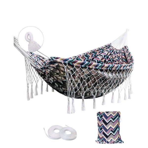 Camping Hammock With Colorful Wave Pattern Item No#10441