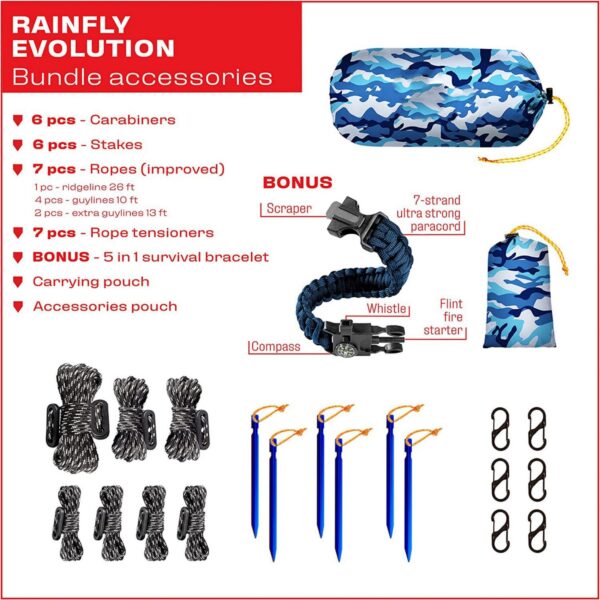 Hammock Rain Fly Camping Tarp Item No#10452 - Image 2
