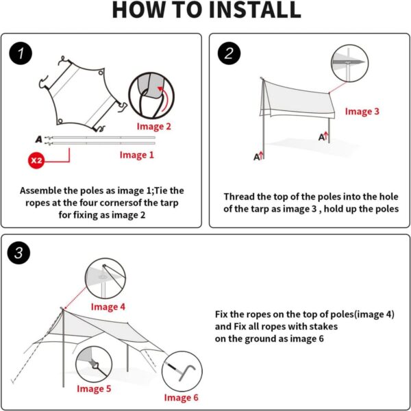 Portable Large Camping Tarp Item No#10459 - Image 3