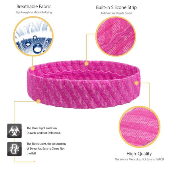 Sweatband Headbands For Running Item No#10466 - Image 3
