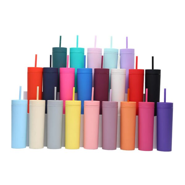 16Oz Solid Color Straw Cup Item No#10504
