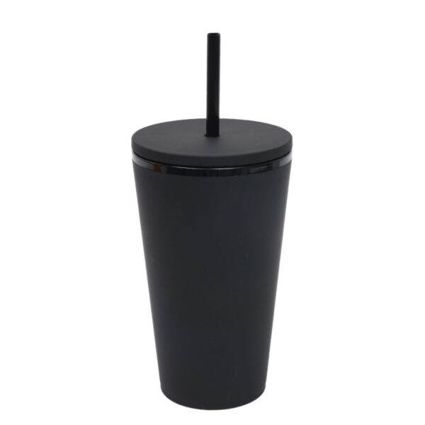 16Oz Double-Layer Frosted Straw Cup Item No#10507 - Image 2