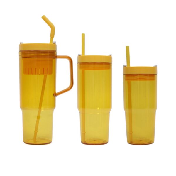 Three Piece Straw Handle Cup Set Item No#10514 - Image 2