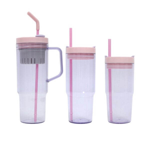 Three Piece Straw Handle Cup Set Item No#10514 - Image 3