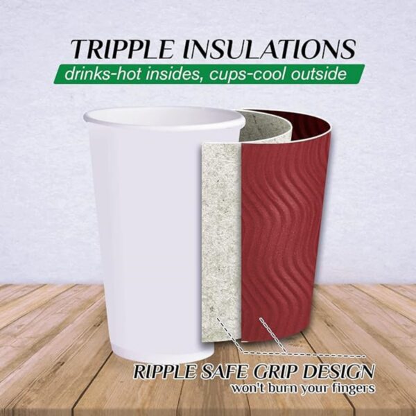 50 Pack 16 Oz Disposable Paper Cups Item No#10530 - Image 3