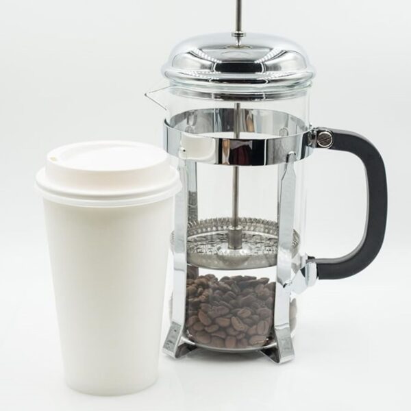 50 Pack 16 Oz Disposable Paper Cups With Lids Item No#10532 - Image 3