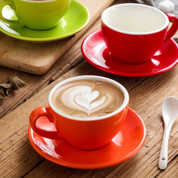 8Oz Colorful Ceramic Mug With Tray Item No#10538 - Image 5