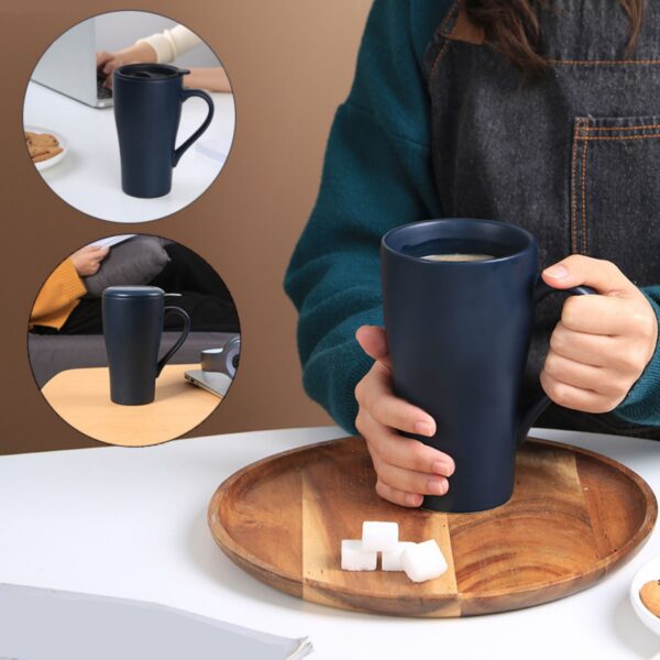 16Oz Large Size Ceramic Mug With Wide Loop Handle Item No#10540 - Image 3