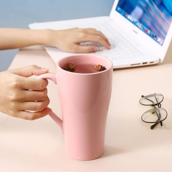 16Oz Large Size Ceramic Mug With Wide Loop Handle Item No#10540 - Image 4