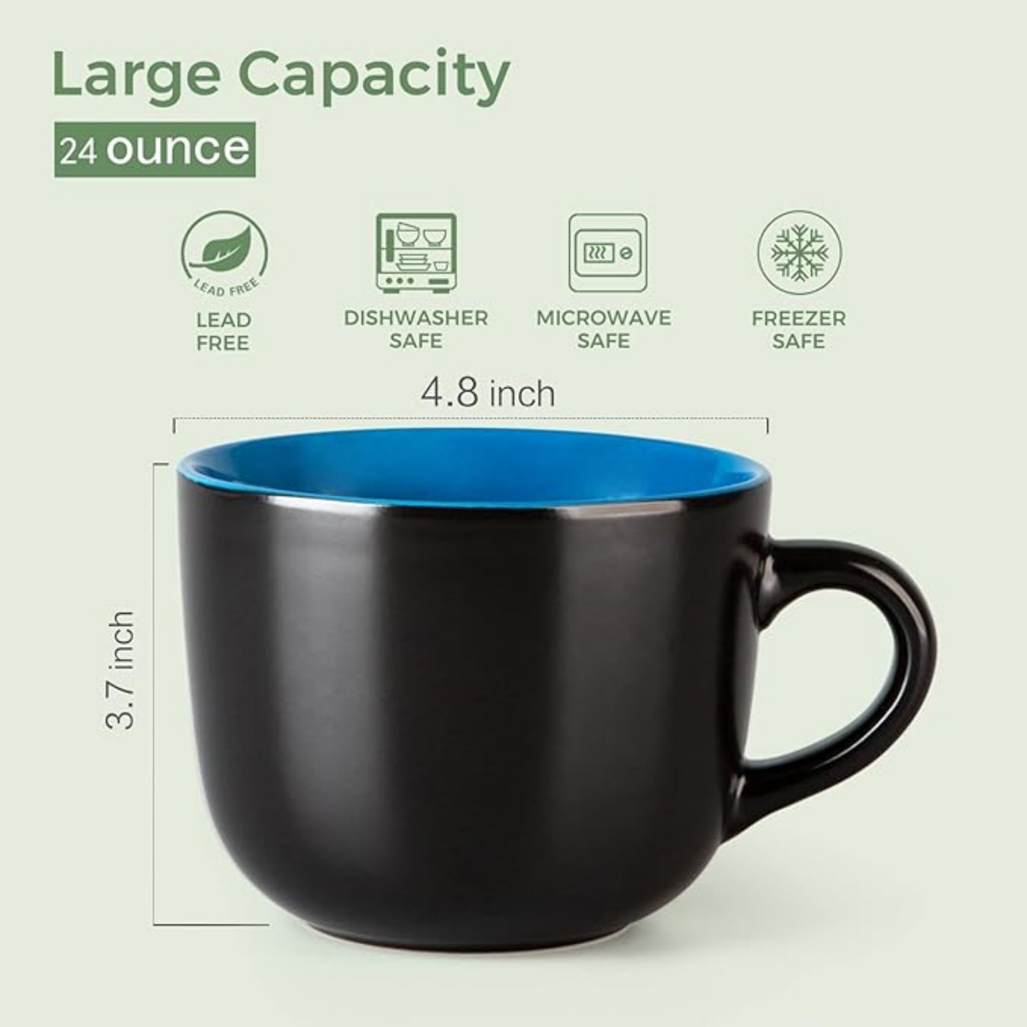 20Oz Soup Mug With Handle Item No#10543 - Image 2