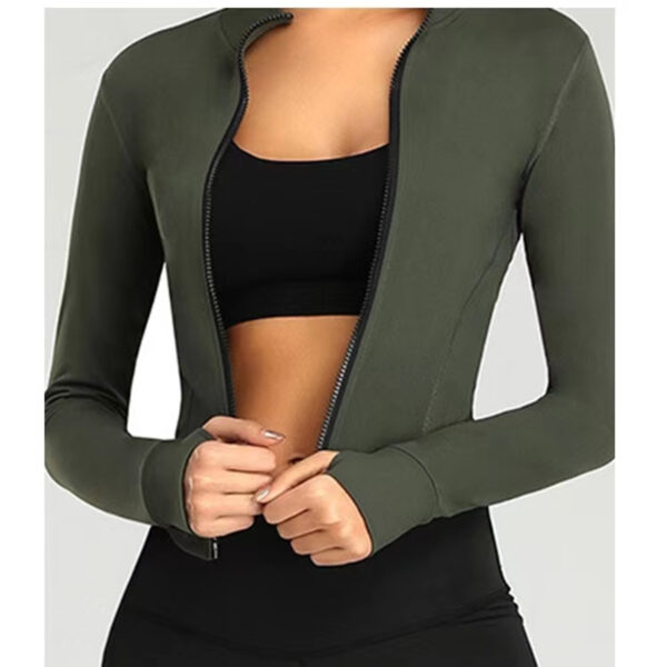 Womens Running Jacket With Thumb Holes Item No#11021 - Image 3