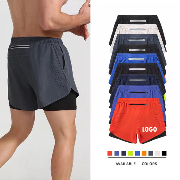 Mens 2 In 1 Running Short Item No#11025