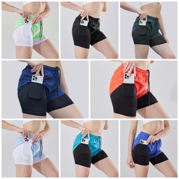 Womens 2 In 1 Running Short Item No#11026 - Image 2