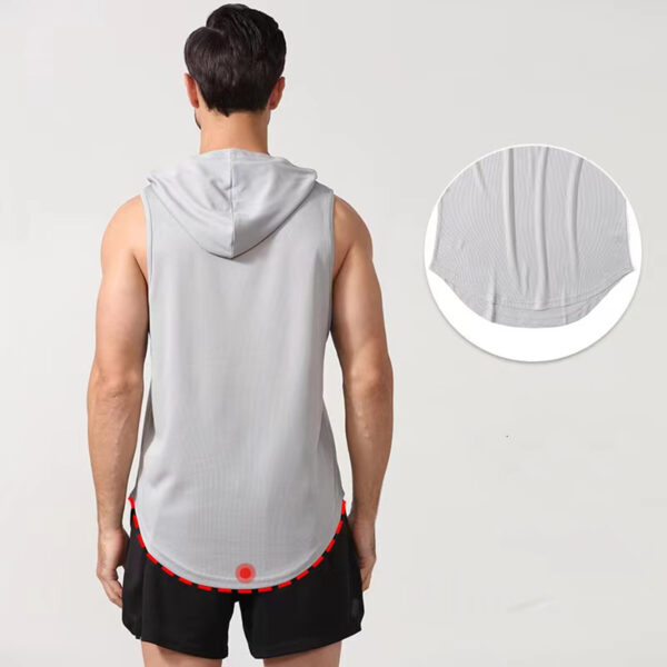 Sleeveless Gym Hoodie for Men Item No#11032 - Image 3