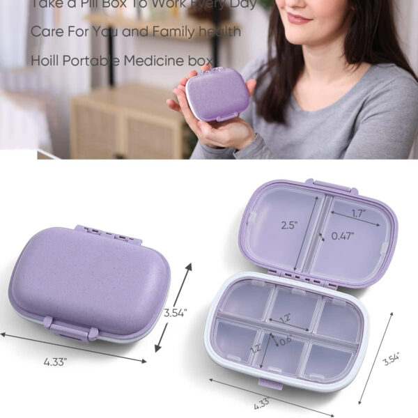 Travel Pill Organizer with 8 Compartments Item No#11039 - Image 2