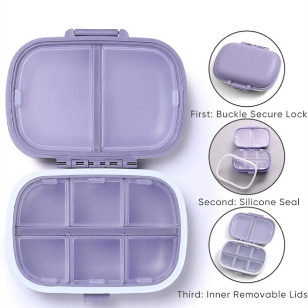 Travel Pill Organizer with 8 Compartments Item No#11039 - Image 3