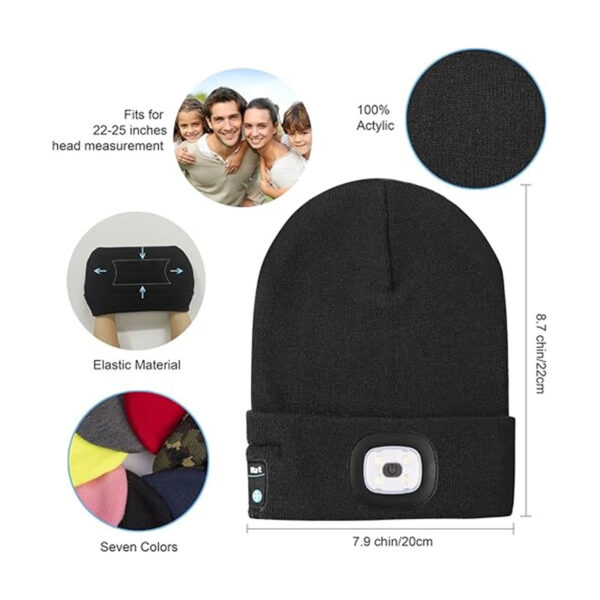 Cap with Headlamp and Built-in Speaker Item No#11049 - Image 2