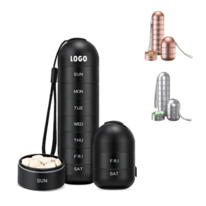 Metal Moisture Proof Weekly Pill Organizer Item No#11050