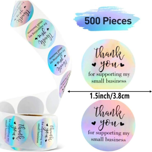 Thank You For Supporting My Small Business Stickers Item No#11056 - Image 2