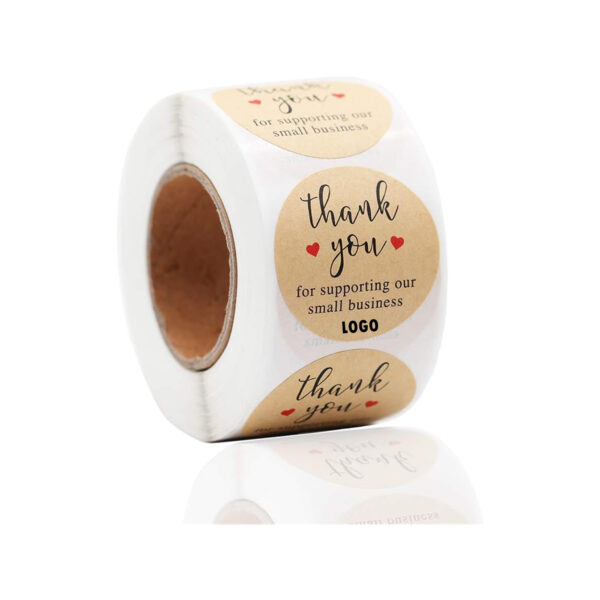 Kraft Paper Thank You Stickers Item No#11058