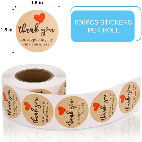 Kraft Paper Thank You Stickers Item No#11058 - Image 4