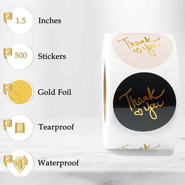 Thank You Stickers With Beautiful Design Item No#11059 - Image 3