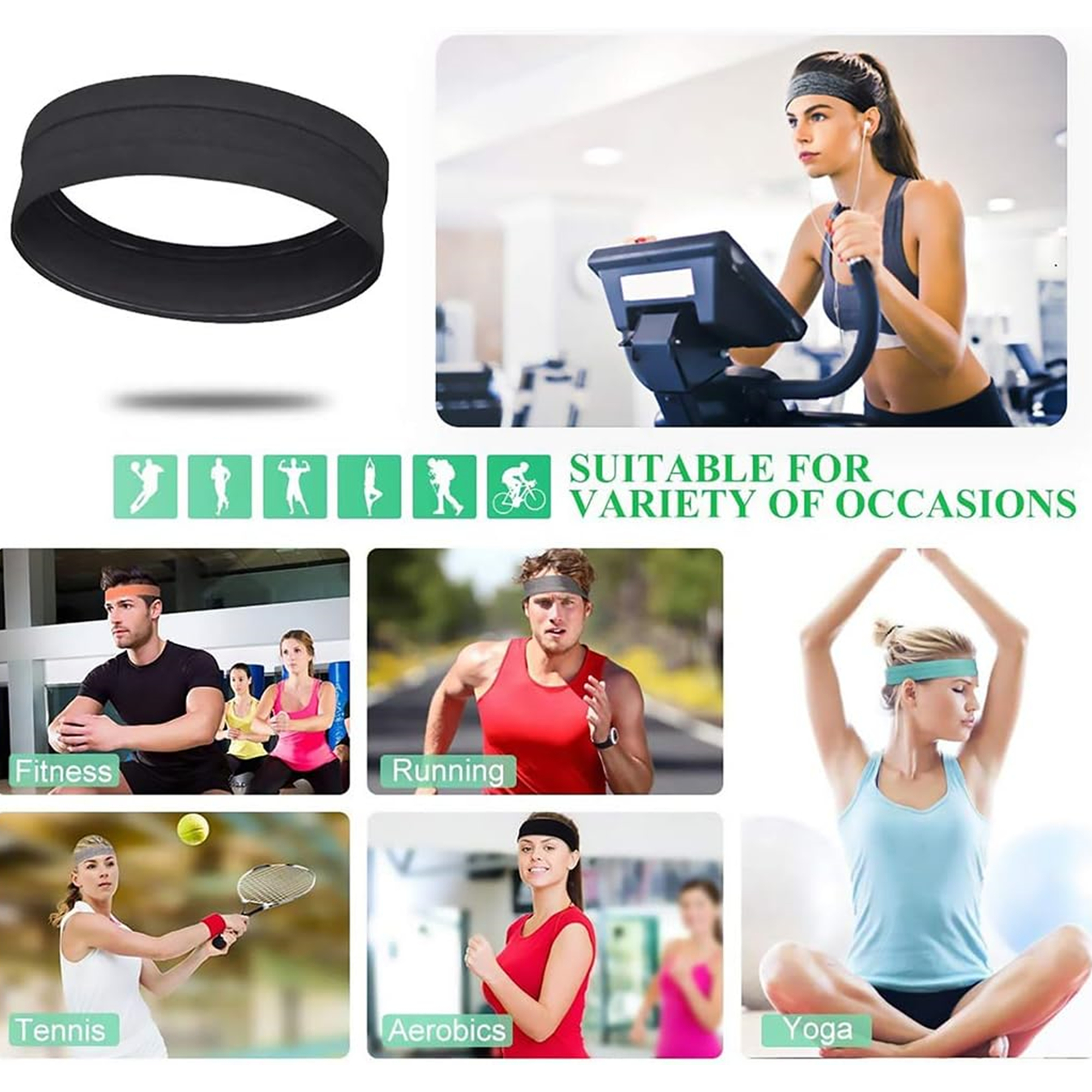 Sweat Bands For Women Workout Item No#11070 - Image 4