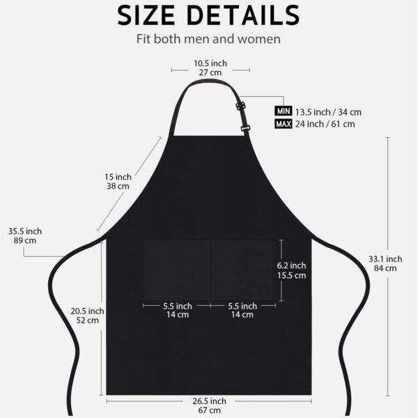 Adjustable Bib Apron With 2 Pockets Item No#11072 - Image 2
