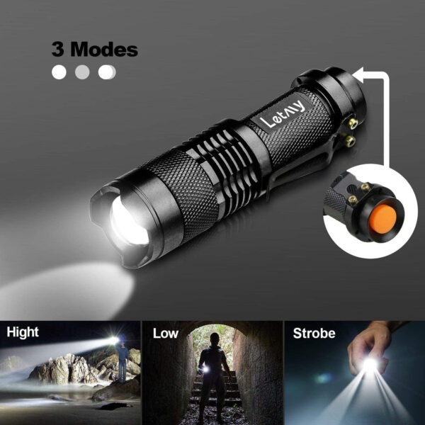 Mini Flashlights With Belt Clip Item No#11077 - Image 4