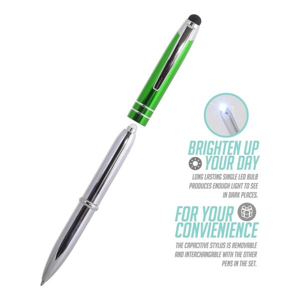 3-in-1 Multi-Function Capacitive Ballpoint Pen with LED Flashlight Item No#10576 - Image 3