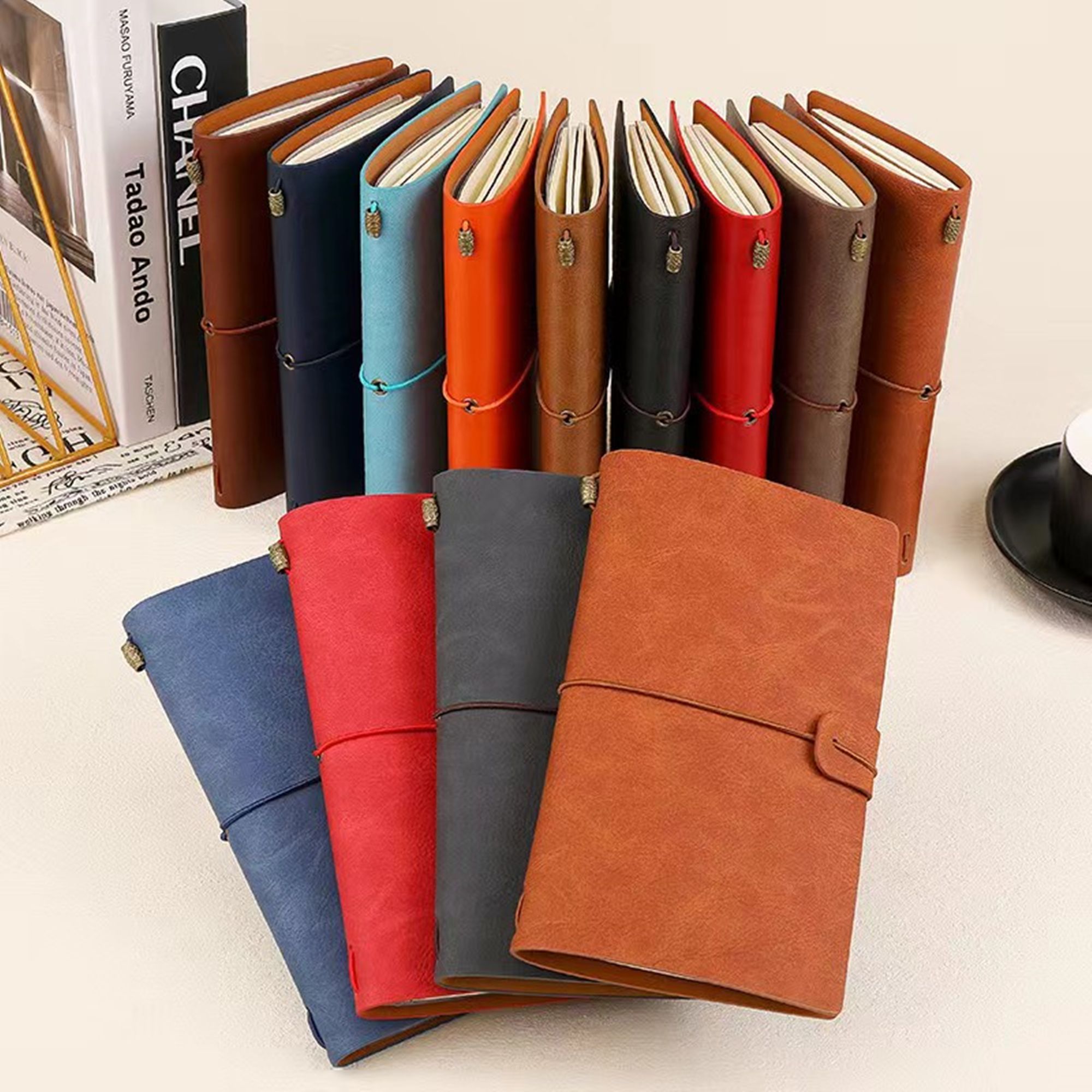 Vintage Pu Leather Lined Journals A6 Item No#11106 - Image 4