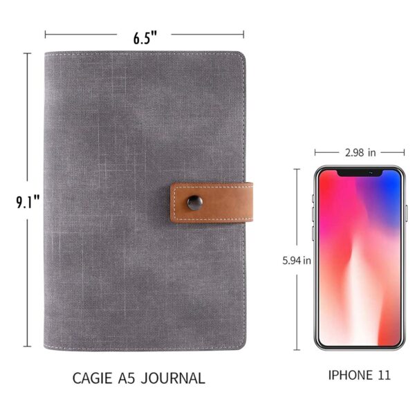 A5 Refillable Faux Leather Traveler Notebook Item No#11108 - Image 2