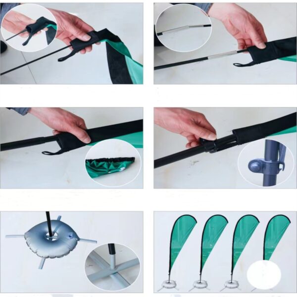 Knife-Type Advertising Flag With Pole Kit Item No#11122 - Image 3