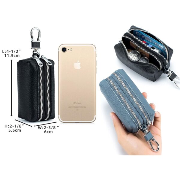Unisex Double Zipper Keychain Wallet Item No#11174 - Image 2