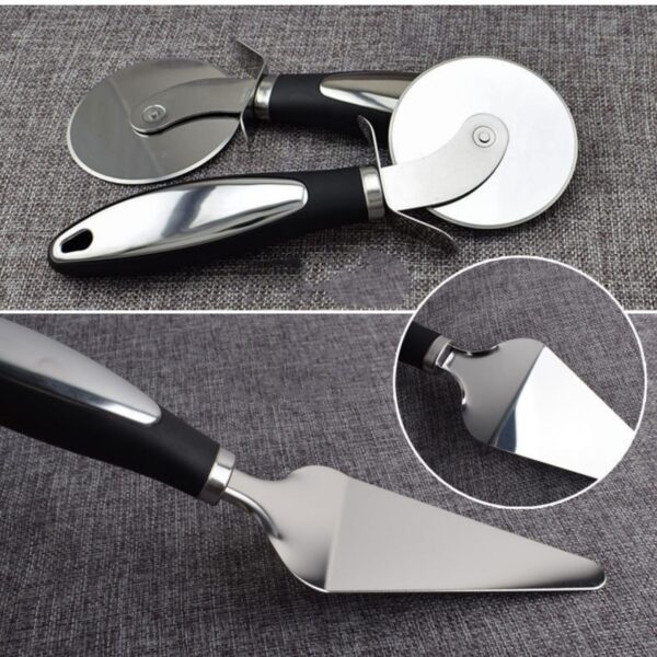2Pcs Pizza Slicer And Spatula Set Item No#10596 - Image 4