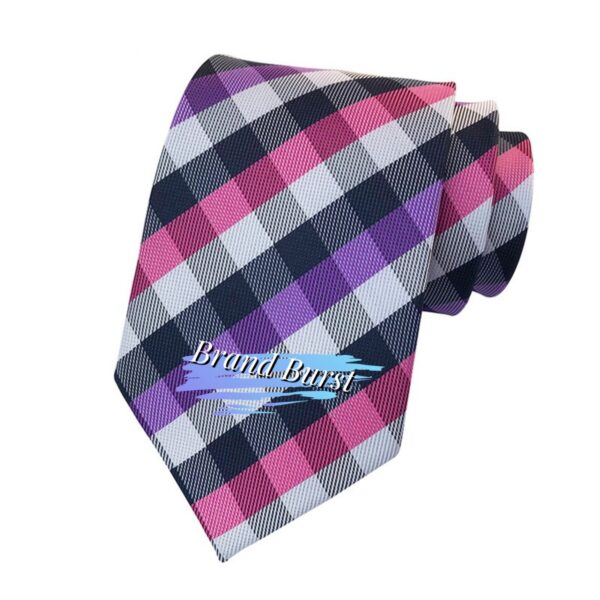 Micro Checkered Striped Ties Item No#10610 - Image 3