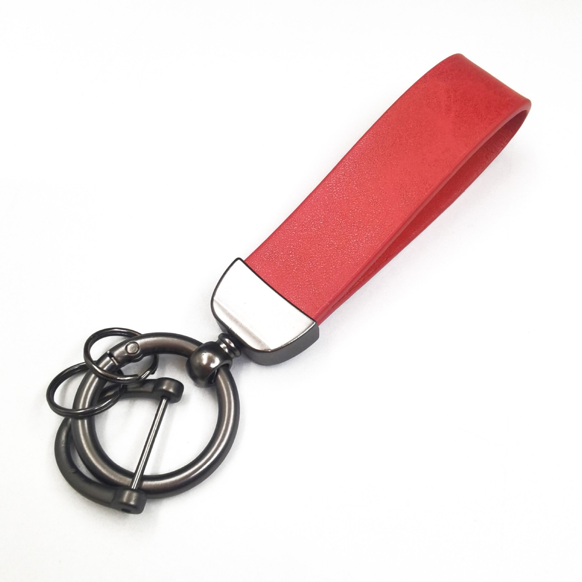 Leather Key Chain Holder With Anti-Lost D-Ring Item No#10616 - Image 10
