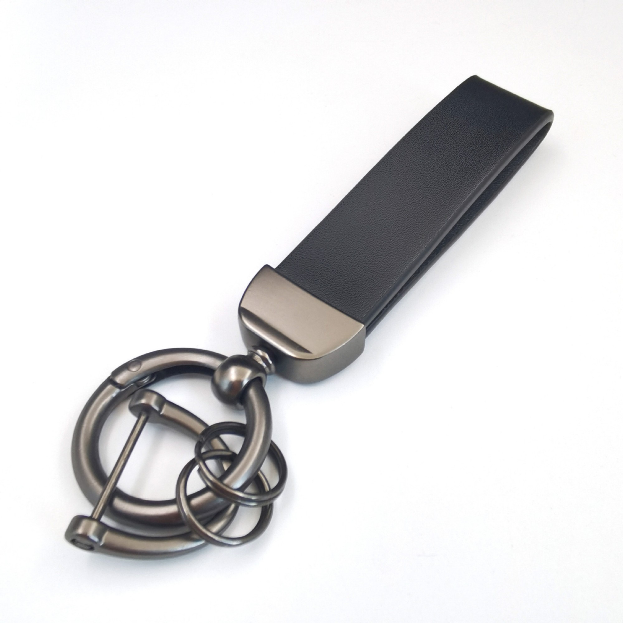 Leather Key Chain Holder With Anti-Lost D-Ring Item No#10616 - Image 4