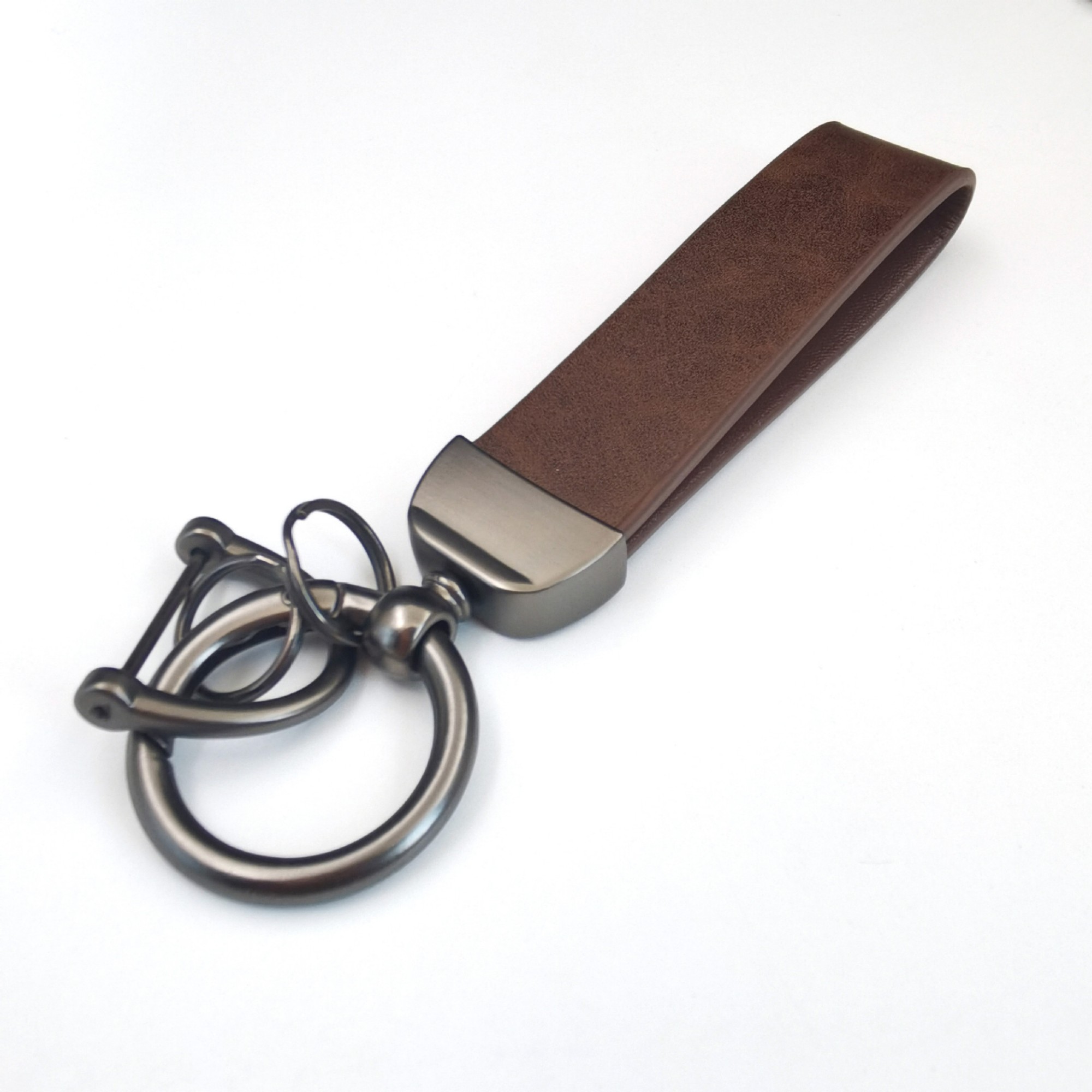 Leather Key Chain Holder With Anti-Lost D-Ring Item No#10616 - Image 6