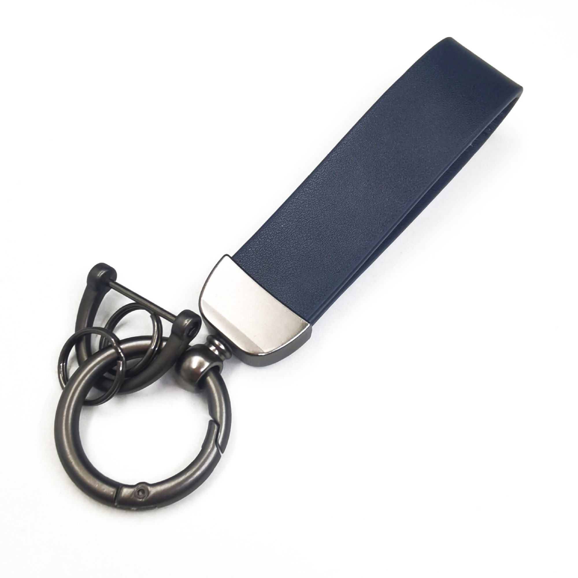 Leather Key Chain Holder With Anti-Lost D-Ring Item No#10616 - Image 7