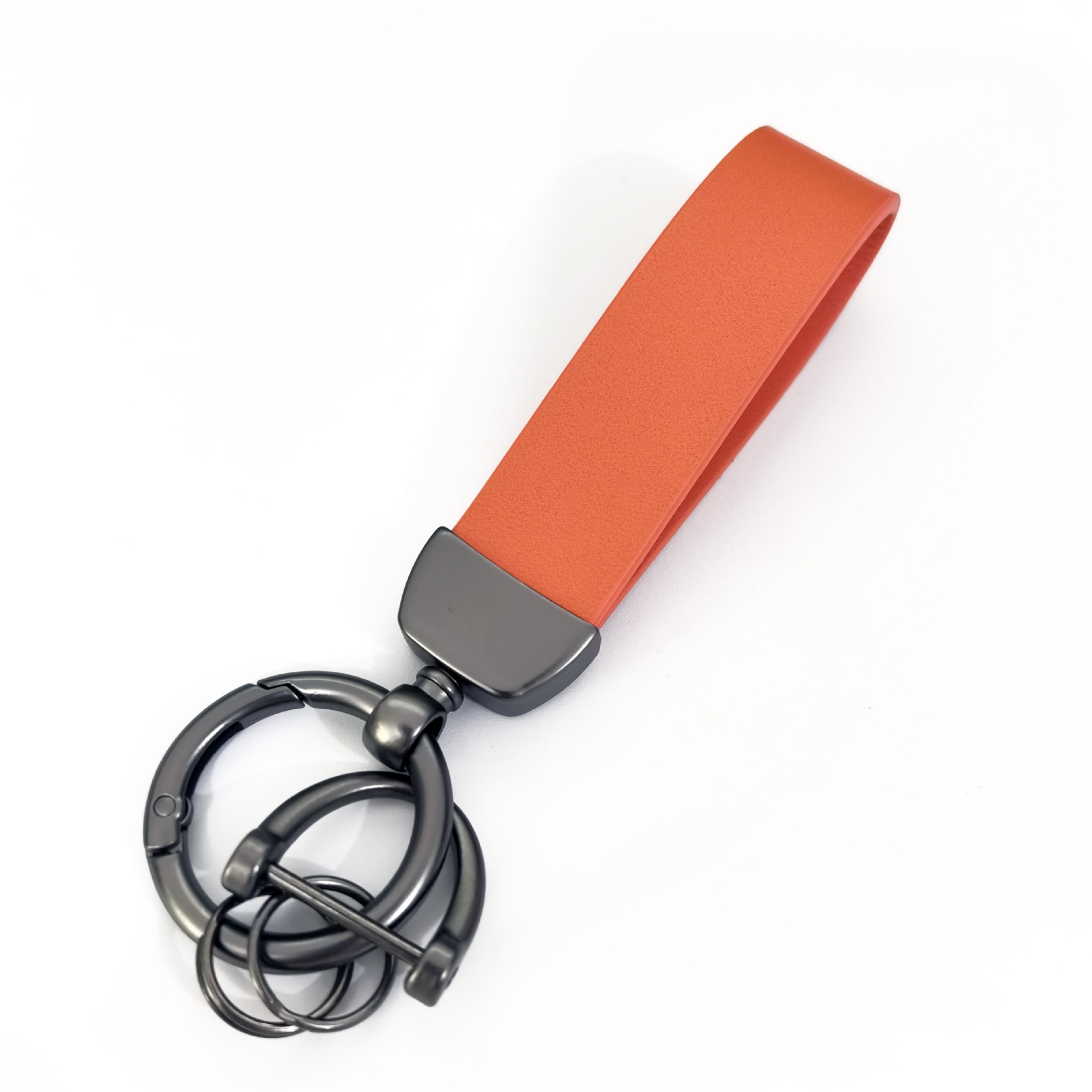 Leather Key Chain Holder With Anti-Lost D-Ring Item No#10616 - Image 9