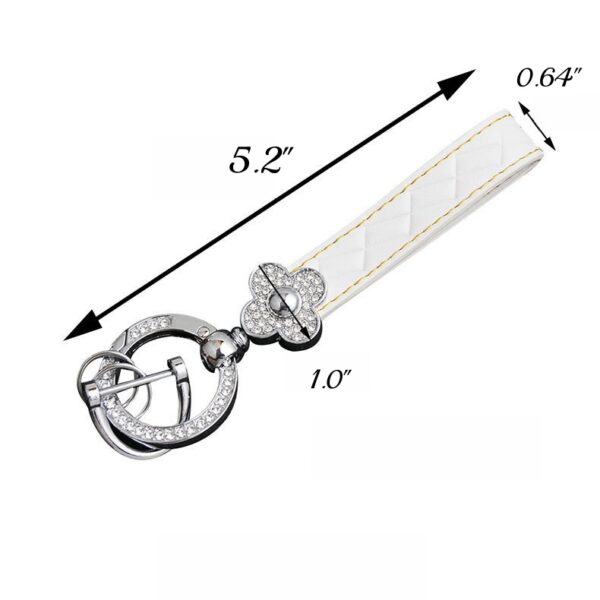 Rhinestone Four Leaf Clover Keychain Item No#10620 - Image 3